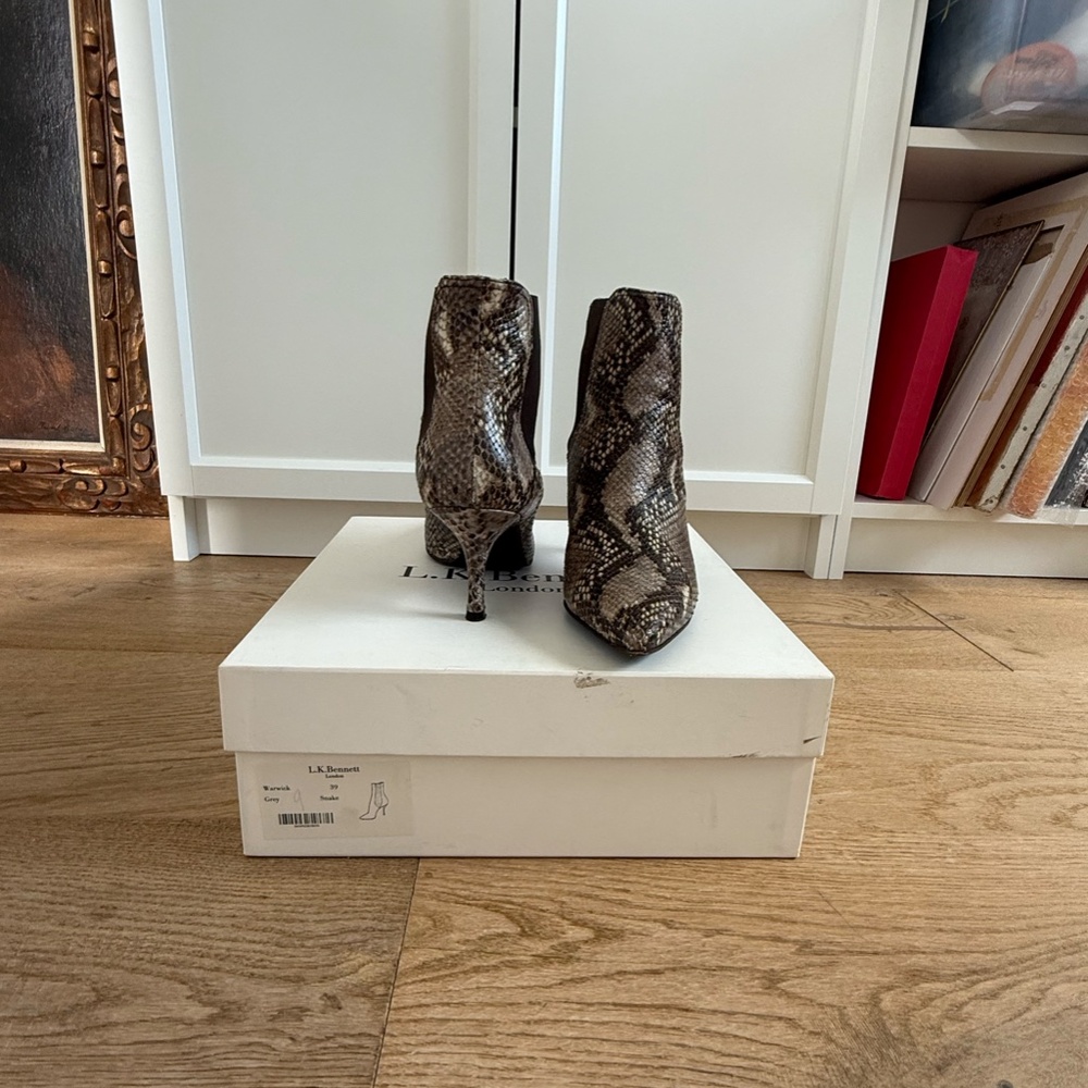 L.K. Bennet Snake Skin Booties Like New! - image 2